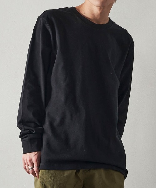 MADE BLANKS（メイドブランクス）の「【MADE BLANKS / メイド ブランクス】10オンス オーガニックコットン ロングスリーブTシャツ（Tシャツ/カットソー・メンズ・ホワイト/ブラック・LARGE/X-LARGE/MEDIUM）」の11枚目の写真