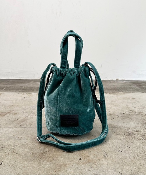 SPRUCE（スプルース）の「EM:SPRUCE 　超軽量　120g　ベロア　巾着ショルダーバッグ　旅行バッグ（ショルダーバッグ・レディース・オフホワイト/ブラック/ブルー/ダークパープル・FREE）」の14枚目の写真