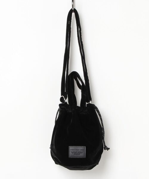 SPRUCE（スプルース）の「EM:SPRUCE 　超軽量　120g　ベロア　巾着ショルダーバッグ　旅行バッグ（ショルダーバッグ・レディース・オフホワイト/ブラック/ブルー/ダークパープル・FREE）」の18枚目の写真