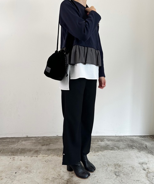 SPRUCE（スプルース）の「EM:SPRUCE 　超軽量　120g　ベロア　巾着ショルダーバッグ　旅行バッグ（ショルダーバッグ・レディース・オフホワイト/ブラック/ブルー/ダークパープル・FREE）」の17枚目の写真