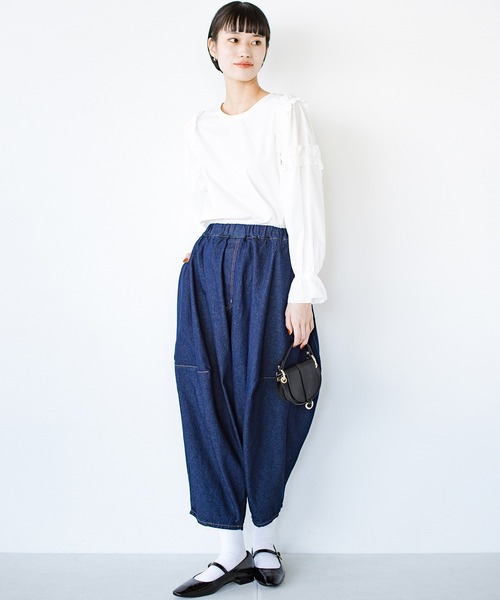 haco!(ハコ)の「【nunuforme】デニムポインテッドパンツ(デニムパンツ・レディース・ブルー系その他・2)」の9枚目の写真