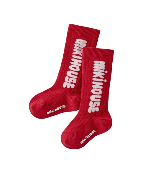 MIKI HOUSE（ミキハウス）の「縦ロゴハイソックス（ソックス/靴下・キッズ・レッド/ネイビー/ブラック/マスタード/アイボリー・11-13cm/13-15cm/15-17cm/17-19cm/9-10cm）」の5枚目の写真