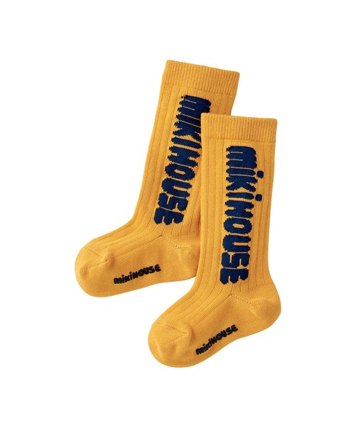 MIKI HOUSE（ミキハウス）の「縦ロゴハイソックス（ソックス/靴下・キッズ・レッド/ネイビー/ブラック/マスタード/アイボリー・11-13cm/13-15cm/15-17cm/17-19cm/9-10cm）」の4枚目の写真
