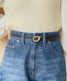 VIS | 10mm巾変形メタルバックルピンレスベルト(ベルト)