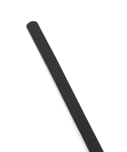 VIS（ビス）の「10mm巾変形メタルバックルピンレスベルト（ベルト・レディース・ダークブラウン/ブラック・FREE）」の5枚目の写真