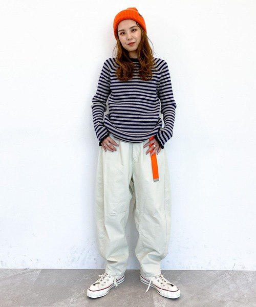 niko and...（ニコアンド）の「[MODE NORM CORE]フリルカフスリブプルオーバー（Tシャツ/カットソー・レディース・レッド/ブラック/ベージュ・MEDIUM/LARGE）」の10枚目の写真