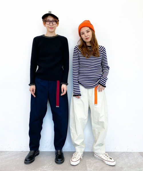 niko and...（ニコアンド）の「[MODE NORM CORE]フリルカフスリブプルオーバー（Tシャツ/カットソー・レディース・レッド/ブラック/ベージュ・MEDIUM/LARGE）」の16枚目の写真