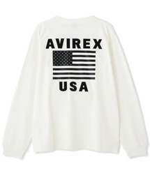 《WEB&DEPOT限定》AMERICAN FLAGS L/S T-SHIRT / アメリカン フラッグス 長袖 Tシャツ / AVIREX / アヴィレックス