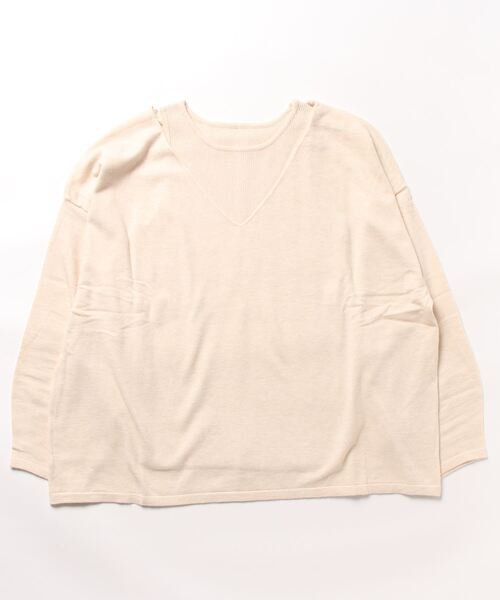 STYLEBLOCK(スタイルブロック)の「ニットタンクトップ×プルオーバーセット(ニット/セーター・レディース・ホワイト系その他/ブラック/ブルー・M)」の4枚目の写真