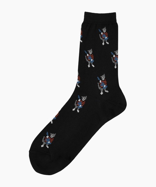 LAD MUSICIAN（ラッドミュージシャン）の「GUITAR CAT SOCKS（ソックス/靴下・メンズ・ブラック系その他/ブラック×パープル/ブラック系その他2・FREE）」の4枚目の写真