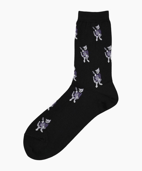LAD MUSICIAN（ラッドミュージシャン）の「GUITAR CAT SOCKS（ソックス/靴下・メンズ・ブラック系その他/ブラック×パープル/ブラック系その他2・FREE）」の6枚目の写真