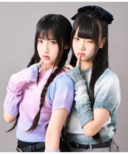 セール】アームウォーマー付グラデニットトップス（ニット/セーター