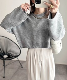 Ada. | 袖口ワイドクロップド丈ショートニット(ニット/セーター)