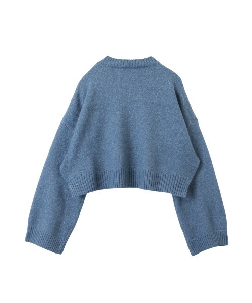 美品 エンフォルド コットンニット ショート丈 セーター 袖