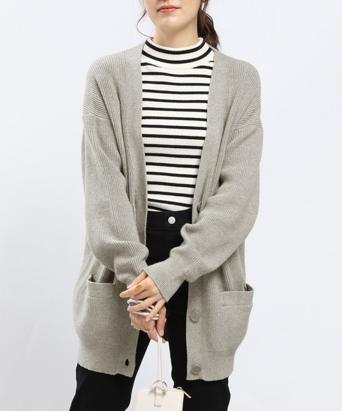 あぜ編みVネックカーディガン GLOBAL WORK Smile Seed Store（グローバルワーク スマイル