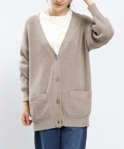 あぜ編みVネックカーディガン GLOBAL WORK Smile Seed Store（グローバルワーク スマイル