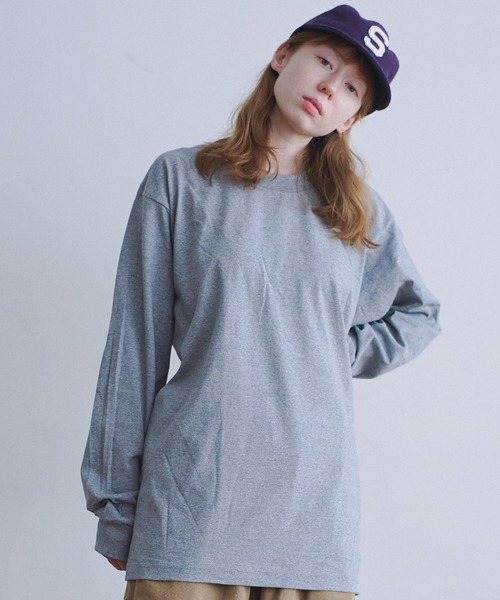 PRO CLUB (プロクラブ)の「PRO5 スーパー ヘヴィ ロング スリーブ Tee(Tシャツ/カットソー・メンズ・ブラック/グレー/バーガンディー/ホワイト・LARGE/MEDIUM/X-LARGE)」の3枚目の写真
