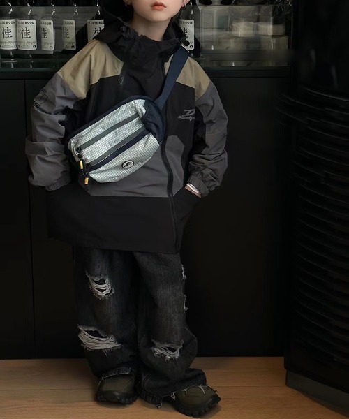 aimoha（アイモハ）の「【aimoha-KIDS-】子供服　配色パーカー（マウンテンパーカー・キッズ・イエロー/ブラック/グレー・150/110/140/120/130）」の9枚目の写真