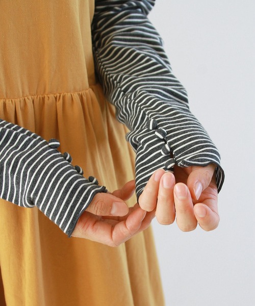 Crisp(クリスプ)の「2wayネックボタンTシャツ(Tシャツ/カットソー・レディース・チャコールグレー/ベージュ/オレンジ/ピンク/アイボリー/ダークグレー・FREE)」の22枚目の写真