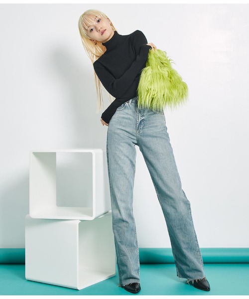 Settimissimo（セッティミッシモ）の「ロングヤーン フェイファー ハンドルバッグ スモールバッグ（ハンドバッグ・レディース・ブラウン/ネイビー/グリーン・FREE）」の14枚目の写真