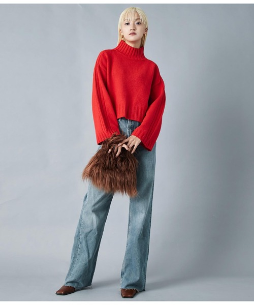 Settimissimo（セッティミッシモ）の「ロングヤーン フェイファー ハンドルバッグ スモールバッグ（ハンドバッグ・レディース・ブラウン/ネイビー/グリーン・FREE）」の6枚目の写真