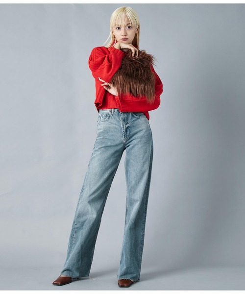 Settimissimo（セッティミッシモ）の「ロングヤーン フェイファー ハンドルバッグ スモールバッグ（ハンドバッグ・レディース・ブラウン/ネイビー/グリーン・FREE）」の7枚目の写真