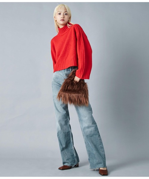 Settimissimo（セッティミッシモ）の「ロングヤーン フェイファー ハンドルバッグ スモールバッグ（ハンドバッグ・レディース・ブラウン/ネイビー/グリーン・FREE）」の8枚目の写真