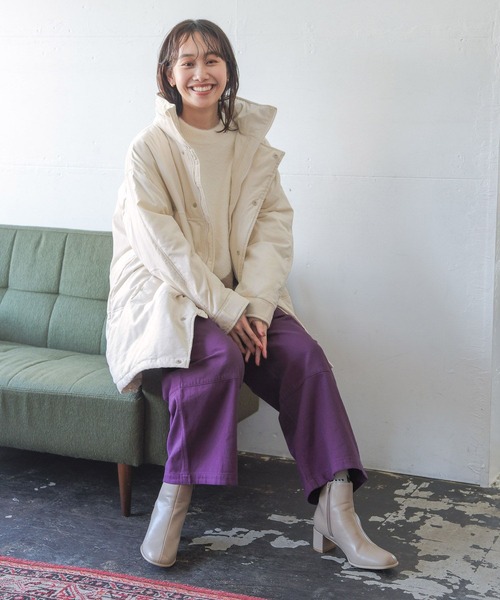 niko and...（ニコアンド）の「オリジナルブロックヒールブーツ（ブーツ・レディース・アイボリー/ブラック・LARGE/SMALL/MEDIUM）」の7枚目の写真