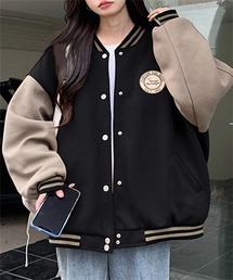 Dream garden（ドリームガーデン）の「ワッペン刺繍スタジャンジャケット（スタジャン・レディース）」