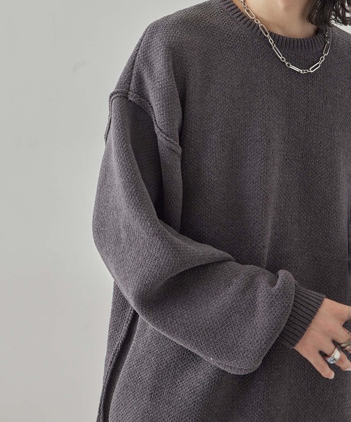 JUNRED（ジュンレッド）の「モールクルービッグニット（ニット/セーター・メンズ・ホワイト/ブルー/チャコールグレー/グレー系その他・S/L/M）」の5枚目の写真