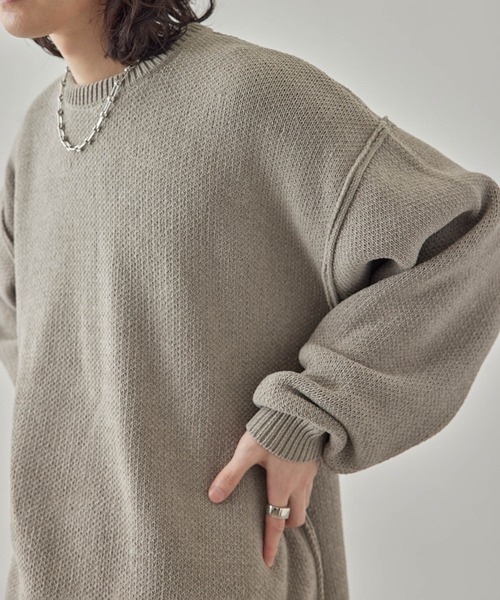 JUNRED（ジュンレッド）の「モールクルービッグニット（ニット/セーター・メンズ・ホワイト/ブルー/チャコールグレー/グレー系その他・S/L/M）」の10枚目の写真