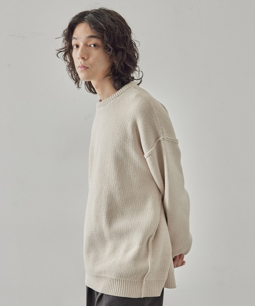 JUNRED（ジュンレッド）の「モールクルービッグニット（ニット/セーター・メンズ・ホワイト/ブルー/チャコールグレー/グレー系その他・S/L/M）」の12枚目の写真