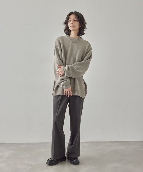 JUNRED（ジュンレッド）の「モールクルービッグニット（ニット/セーター・メンズ・ホワイト/ブルー/チャコールグレー/グレー系その他・S/L/M）」の17枚目の写真