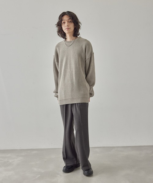 JUNRED（ジュンレッド）の「モールクルービッグニット（ニット/セーター・メンズ・ホワイト/ブルー/チャコールグレー/グレー系その他・S/L/M）」の18枚目の写真