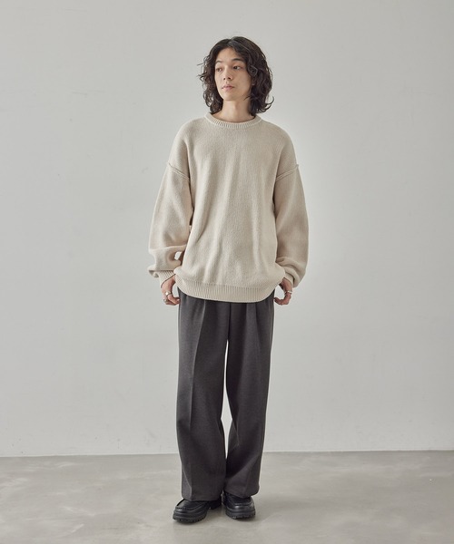 JUNRED（ジュンレッド）の「モールクルービッグニット（ニット/セーター・メンズ・ホワイト/ブルー/チャコールグレー/グレー系その他・S/L/M）」の19枚目の写真