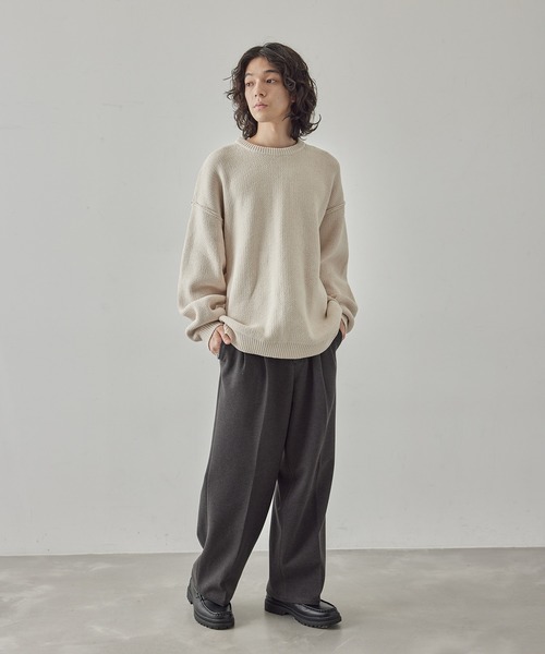 JUNRED（ジュンレッド）の「モールクルービッグニット（ニット/セーター・メンズ・ホワイト/ブルー/チャコールグレー/グレー系その他・S/L/M）」の20枚目の写真