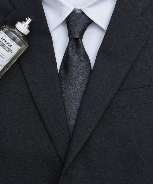 CALIFORNIA OUTFITTERS（カリフォルニア アウトフィッターズ）の「STD 3-10C4 ペイズリー ネクタイ ベーシック（ネクタイ・メンズ・パープル/グレー/グリーン/オレンジ/オレンジ系/ホワイト/ブラック系/ブルー/ネイビー系/レッド/ベージュ系/ワイン/ブラウン/グリーン系/ネイビー/ブラック系1/ホワイト系・ONESIZE）」の6枚目の写真