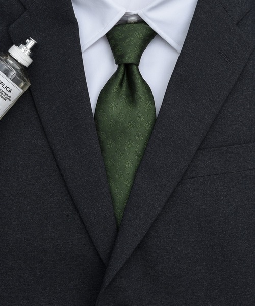 CALIFORNIA OUTFITTERS（カリフォルニア アウトフィッターズ）の「STD 3-10C4 ペイズリー ネクタイ ベーシック（ネクタイ・メンズ・パープル/グレー/グリーン/オレンジ/オレンジ系/ホワイト/ブラック系/ブルー/ネイビー系/レッド/ベージュ系/ワイン/ブラウン/グリーン系/ネイビー/ブラック系1/ホワイト系・ONESIZE）」の9枚目の写真