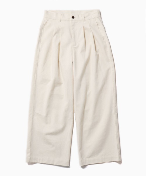 ROOPTOKYO（ループトウキョウ）の「ROOP TOKYO×えーと 2 tuck chino wide pant 2タックチノワイドパンツ（チノパンツ・メンズ・オフホワイト/カーキ・M/S）」の21枚目の写真