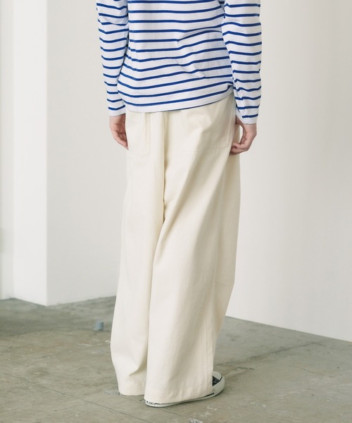 ROOPTOKYO（ループトウキョウ）の「ROOP TOKYO×えーと 2 tuck chino wide pant 2タックチノワイドパンツ（チノパンツ・メンズ・オフホワイト/カーキ・M/S）」の12枚目の写真