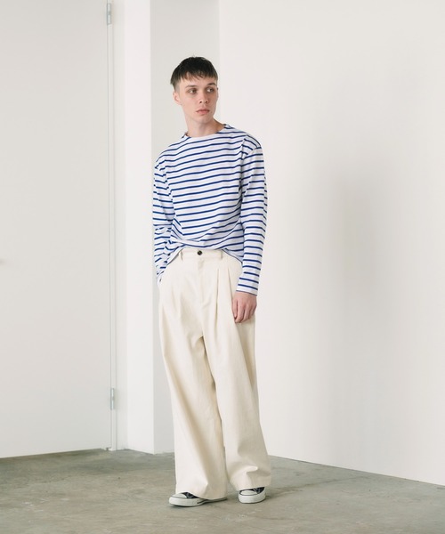 ROOPTOKYO（ループトウキョウ）の「ROOP TOKYO×えーと 2 tuck chino wide pant 2タックチノワイドパンツ（チノパンツ・メンズ・オフホワイト/カーキ・M/S）」の15枚目の写真