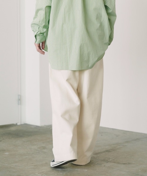 ROOPTOKYO（ループトウキョウ）の「ROOP TOKYO×えーと 2 tuck chino wide pant 2タックチノワイドパンツ（チノパンツ・メンズ・オフホワイト/カーキ・M/S）」の18枚目の写真