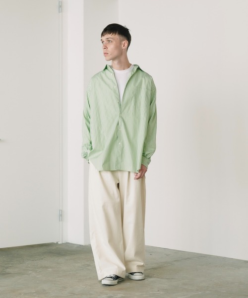 ROOPTOKYO（ループトウキョウ）の「ROOP TOKYO×えーと 2 tuck chino wide pant 2タックチノワイドパンツ（チノパンツ・メンズ・オフホワイト/カーキ・M/S）」の19枚目の写真