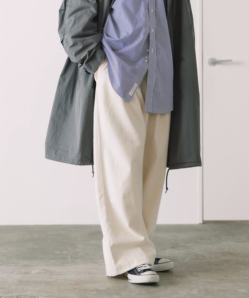 ROOPTOKYO（ループトウキョウ）の「ROOP TOKYO×えーと 2 tuck chino wide pant 2タックチノワイドパンツ（チノパンツ・メンズ・オフホワイト/カーキ・M/S）」の22枚目の写真