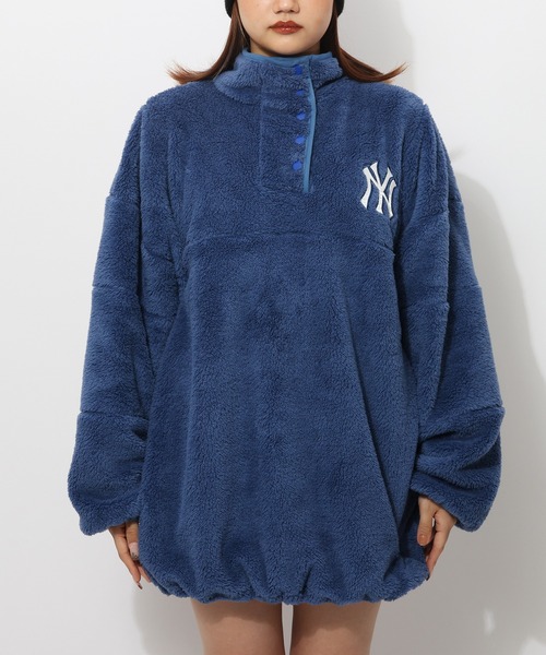 BACK TO THE FIELD（バック トゥー ザ フィールド）の「【MLB】ボアフリースチュニックロゴワンピース（ワンピース・レディース・ブラック/ブラウン/ブルー・FREE）」の21枚目の写真