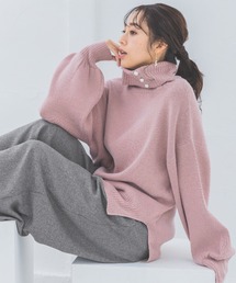 mysty woman | パールボタンハイネックニット 995495(ニット/セーター)