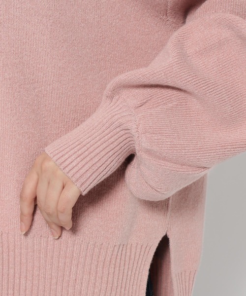 mysty woman（ミスティウーマン）の「パールボタンハイネックニット　995495（ニット/セーター・レディース・ブラック/オフホワイト/ライトピンク・FREE）」の9枚目の写真