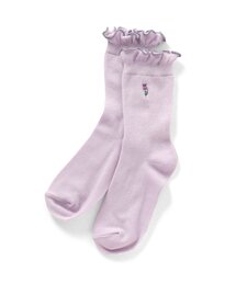 ワンポイントモチーフ刺繍ソックス