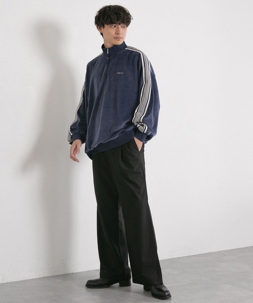 RAGEBLUE(レイジブルー)の「TR stretch tuck drape wide straight slacks / TRストレッチ/タックドレープワイドストレートスラックス(スラックス・メンズ・ブラック/ダークグリーン/ダークグレー/ホワイト・MEDIUM/LARGE/SMALL)」の7枚目の写真