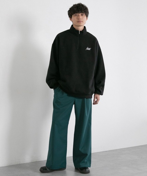 RAGEBLUE(レイジブルー)の「TR stretch tuck drape wide straight slacks / TRストレッチ/タックドレープワイドストレートスラックス(スラックス・メンズ・ブラック/ダークグリーン/ダークグレー/ホワイト・MEDIUM/LARGE/SMALL)」の9枚目の写真